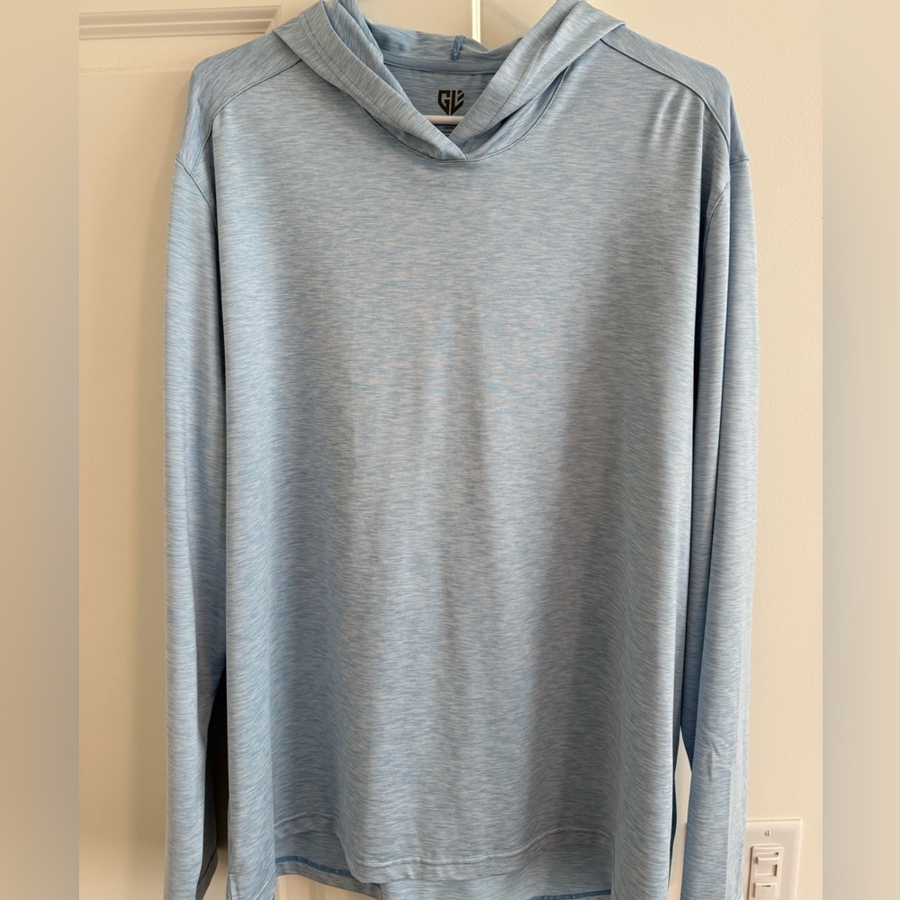 Mens Graham Luxe Golf Hoodie - Light Blue - 2XL